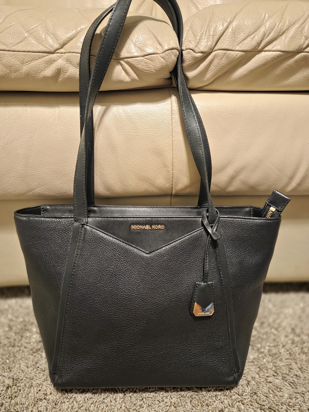 ✨️Michael Kors Whitney Small Black Leather Tote ✨️